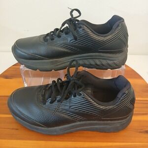 Brooks Addiction Walker 2 Womens 9 B Black Leather Walking Shoes 1203071B072